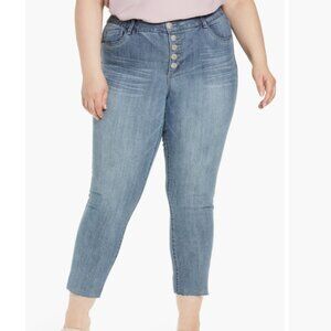 Wit & Wisdom 'Ab'Solution High Waist Raw Hem Skinny Jeans NWT